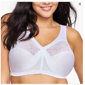 Glamorise MagicLift Original Support Bra Wirefree #1000 White NWOT 50B